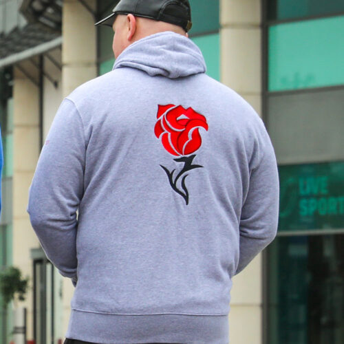 minotaur clothing tribal rose hoodie grey